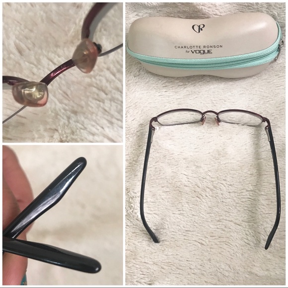 👑✅PRICE FIRM✅ VOGUE Burgundy Frame Eyeglasses and case - Picture 2 of 9